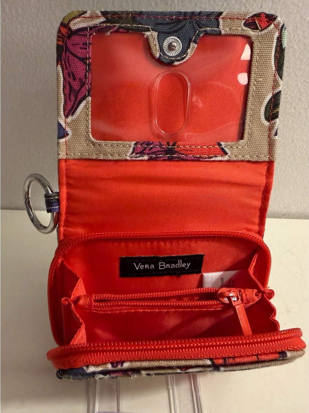 Vera Bradley small wallet in “Falling Flowers” pattern.